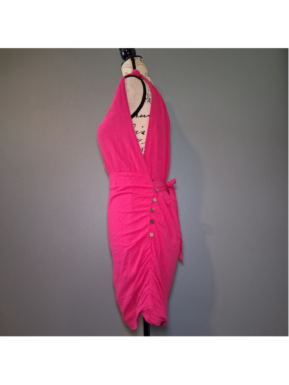 Free People One Shoulder Ruched Mini Dress - Picture 4 of 14